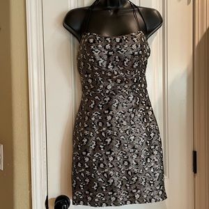 B.Darlin Animal Print Sequin Dress